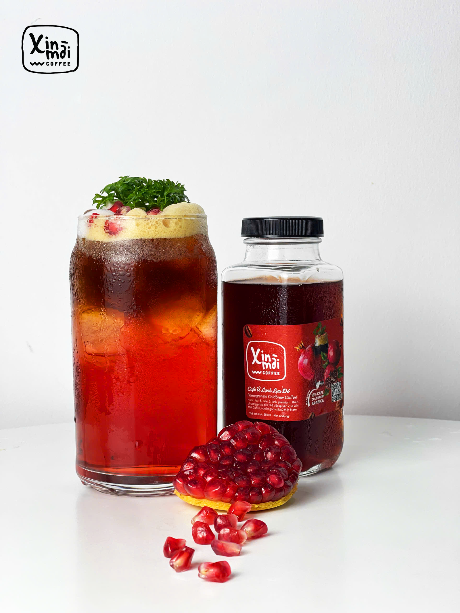 Café Ủ Lạnh Lựu Đỏ